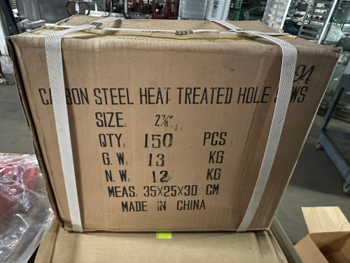 (1) CASE OF 2 7/8" CARBONE HEAT TREATED HOLE SAWS