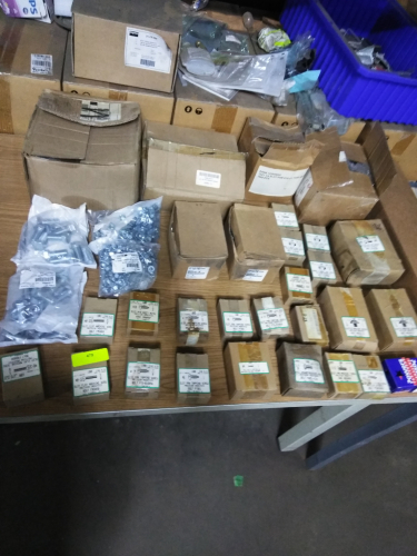 (1) TABLE OF MISC NUTS AND BOLTS