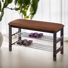 (1) WOOD SHOE BENCH WITH SEAT