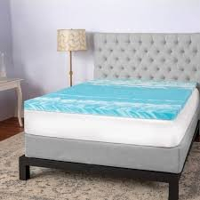 (1) COOLING GEL MEMORY FOAM MATTRESS TOPPER