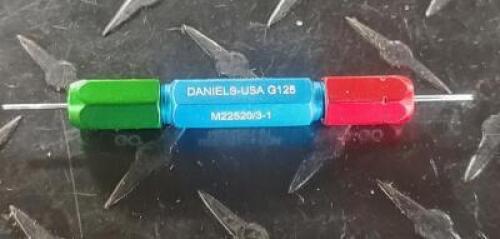 DESCRIPTION: (10) GO/NOGO GAUGES INFORMATION: DANIELS M22520 RETAIL$: $103.21 EACH SIZE: .0390 GO .0440 NO-GO QTY: 10