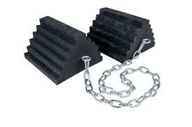 (1) LOT OF (2) RUBBER WHEEL CHOCKS