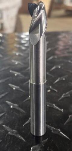 DESCRIPTION: (2) THREE FLUTE SOLID CARBIDE REDUCED NECK FINISHING/ROUGHING END MILL INFORMATION: DATA FLUTE HVMM30500 RETAIL$: $ SIZE: 1/2" CUT/SHANK