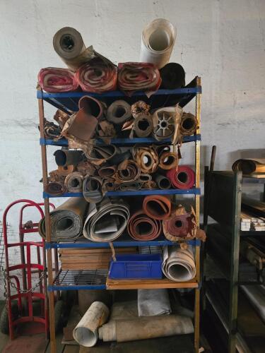(1) RACK OF VARIOUS PLASTICS & RUBBER