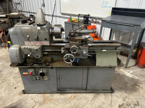 13" X 40" HARRISON M300 TOOLROOM LATHE EQUIPPED WITH 3-JAW CHUCK, INCH/METRIC THREADING CAPABILITY, LIVE CENTER, AND CHUCK GUARD