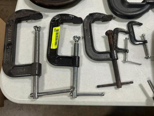 (5) ASSORTED C CLAMPS