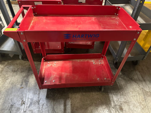TWO TIER METAL UTILITY CART