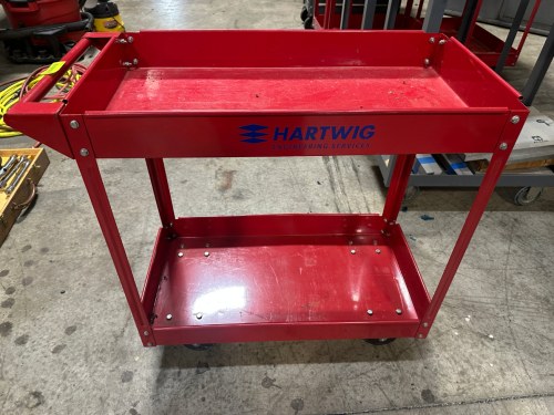 TWO TIER METAL UTILITY CART