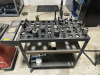 MILLING TOOL CART WITH ASSORTED TOOL HOLDERS, END MILLS, DRILL CHUCKS, AND CUTTING TOOLS