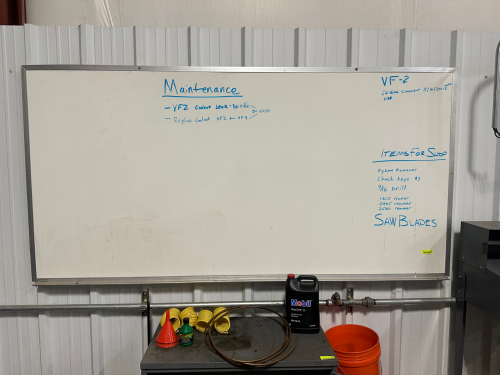 8' X 4' DRY ERASE BOARD.