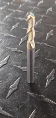 DESCRIPTION: (2) 2 FLUTE SOLID CARBIDE SQ. ENDMILL INFORMATION: ACCUPRO 01150424 RETAIL$: $ 46.03 EA SIZE: 1/4" CUT/SHANK, 3/4" LOC QTY: 2