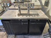 CONTINENTAL TWO DOOR DRAFT BEER BOX W/ (2) THREE GROUP TAP HEADS.