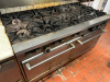 SUN FIRE TEN BURNER GAS RANGE W/ LOWER DOUBLE OVEN. - 4