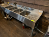 KROWNE FOUR WELL UNDER BAR STAINLESS SINK W/ LEFT AND RIGHT DRY BOARDS. - 3