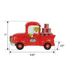 (1) GRINCH IN RED TRUCK DECORATION