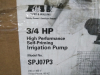 (1) SPRINKLER PUMP - 2