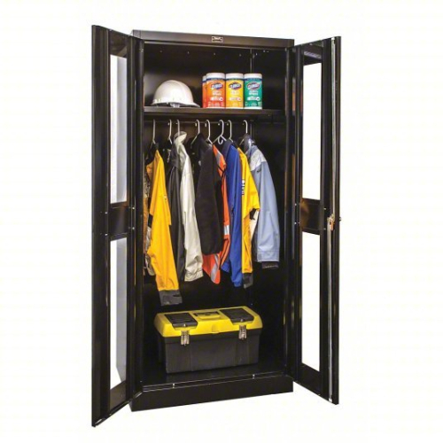 (1) CABINET WITH SAFETY VIEW DOORS