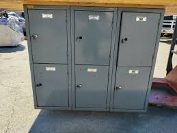 (3) 2-TIER LARGE EXTRA WIDE COMPARTMENT WARDROBE LOCKERS