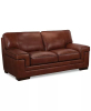 MACY'S MYARS 69" LEATHER LOVESEAT