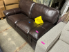 MACY'S MYARS 69" LEATHER LOVESEAT - 3