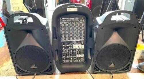 BEHRINGER EUROPORT PPA2000BT 8-CHANNEL PORTABLE PA SYSTEM W/ BLUETOOTH