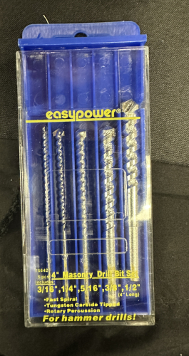 (2) EZ POWERY 4" MASONRY DRILL BIT SETS.