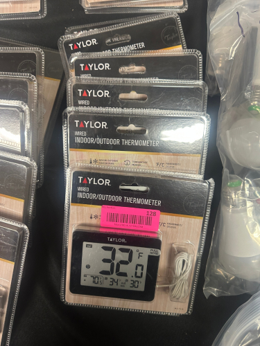 (6) TAYLOR WIRED INDOOR / OUTDOOR THERMOMETERS