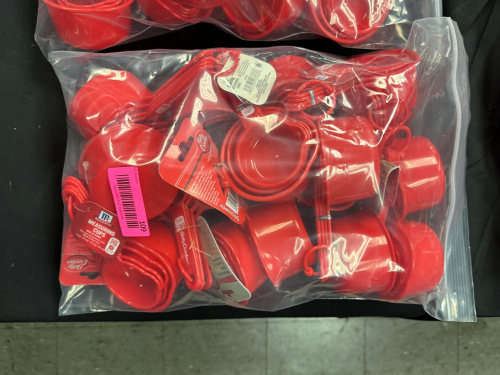 (10) PLASTIC SETS OF MEASURING CUPS.
