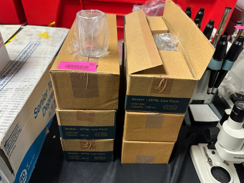 (6) CASES OF LEISON 100 ML LAB GLASSES