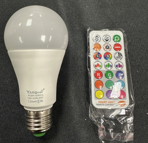 (10) LED RGBW LIGHT BULBS WITH REMOTE CONTROLLER