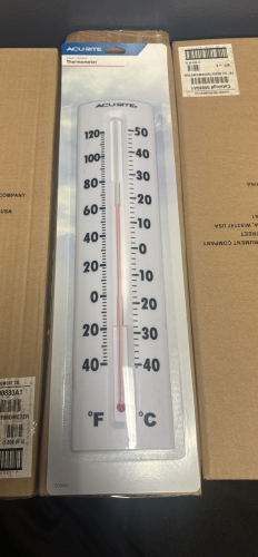 (9) ACCURITE INDOOR / OUTDOOR THERMOMETERS.