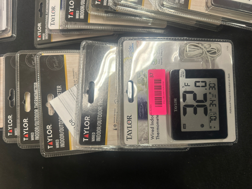 (6) TAYLOR WIRED INDOOR / OUTDOOR THERMOMETERS