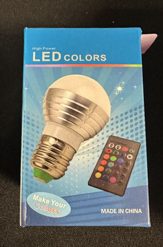 (12) LED COLORED LIGHT BULB WITH REMOTE CONTROLLER