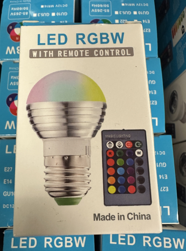 (10) LED RGBW LIGHT BULBS WITH REMOTE CONTROLLER