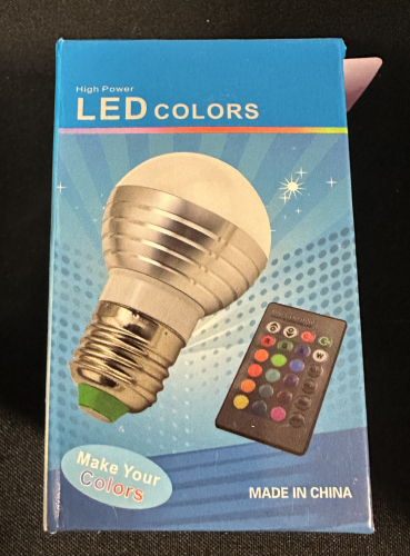 (12) LED COLORED LIGHT BULB WITH REMOTE CONTROLLER