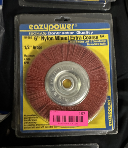 (2) EZ POWER 6" NYLON WHEEL EXTRA COARSE.