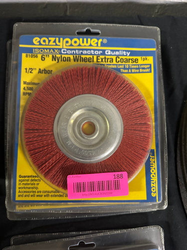 (2) EZ POWER 6" NYLON WHEEL EXTRA COARSE.