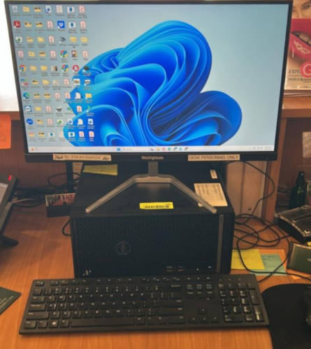 DELL COMPUTER AND MONITOR.