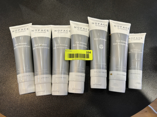 LOT OF NUFACE GEL PRIMER BY CAROLCOLE. INCLUDES MULTIPLE 5 FL OZ TUBES AND ONE 2 FL OZ TUBE.