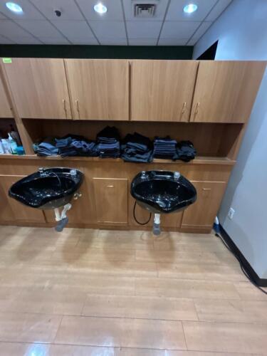 2 PERSON SHAMPOO STATION WITH CABINETRY