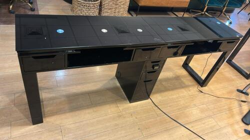 BLACK WHALE SPA DOUBLE MANICURE TABLE