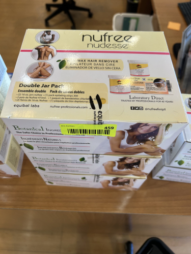 (3) BOXES OF NUFREE NON WAX HAIR REMOVER.