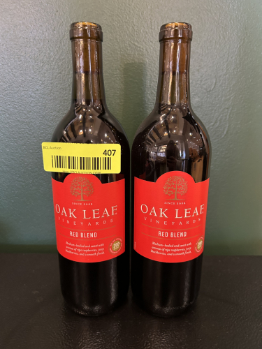 (2) BOTTLES OF OAK LEAF WINE