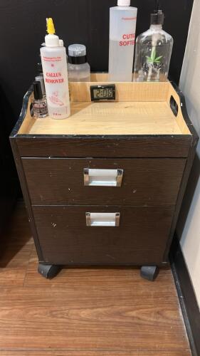 BROWN NAIL TECH PEDICURE CART