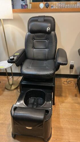 BLACK FIBERGLASS FOOTSIE PEDICURE MASSAGE CHAIR