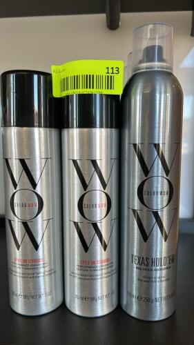 (9) NEW COLOR WOW STYLING AND FINISHING SPRAYS