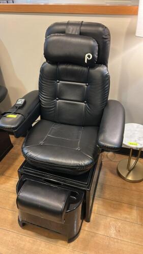 BLACK FIBERGLASS FOOTSIE PEDICURE MASSAGE CHAIR
