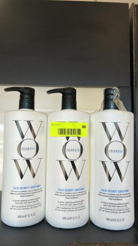 (3) NEW COLOR WOW COLOR SECURITY CONDITIONERS