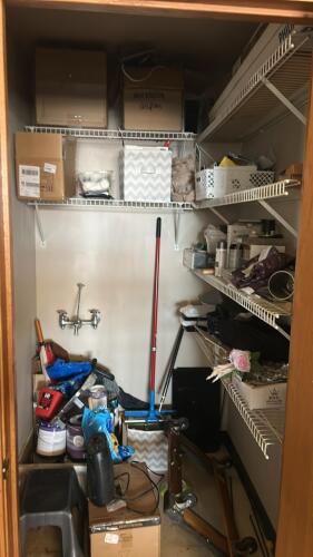 CONTENTS OF CLOSET - ASSORTED ITEMS PICTURED.