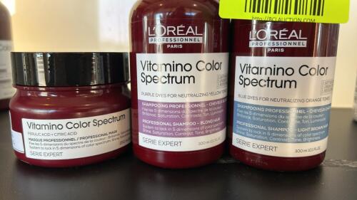 (5) NEW LOREAL PROFESSIONAL VITAMINO COLOR SPECTRUM SHAMPOOS AND MASQUE